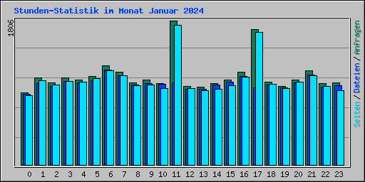 Stunden-Statistik im Monat Januar 2024